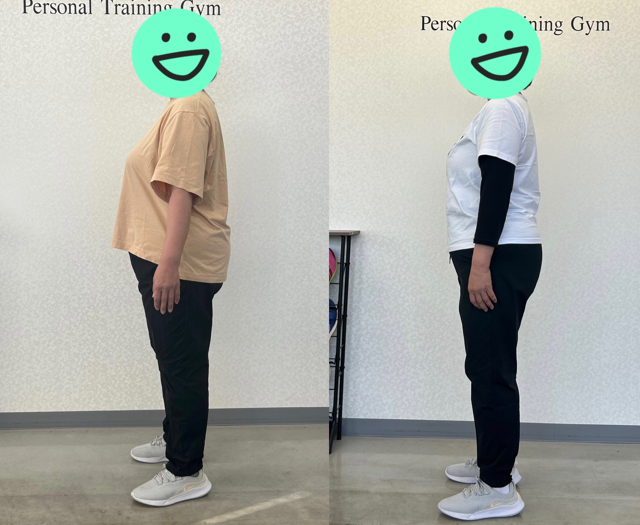 40代女性の体型改善ビフォーアフター