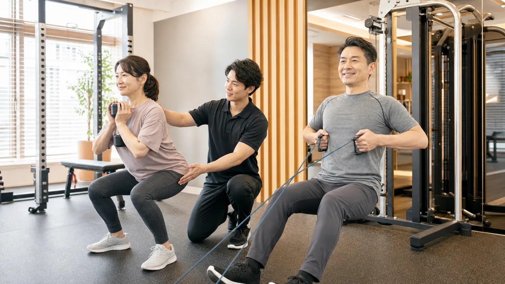 倉敷市のパーソナルジムで筋トレを始める40代・50代の日本人男女