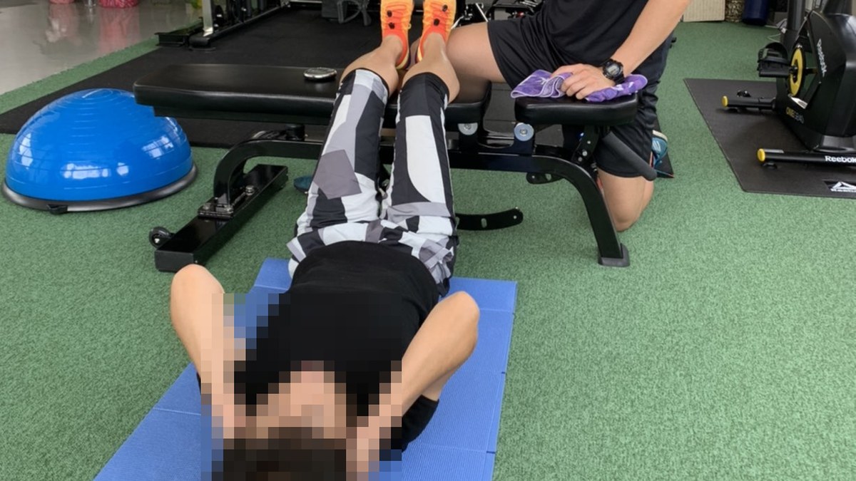 40代女性のお客様がトレーニングしている様子
